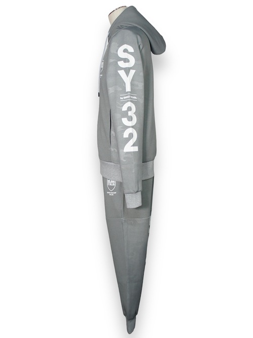 ZIP�ա��ǥ��� DOUBLE KNIT EMBOSS CAMO SHIELD LOGO ZIP HOODIE GRAY SY32 by SWEET YEARS �����磻�����ƥ��ȥ��Х����������ȥ��䡼��