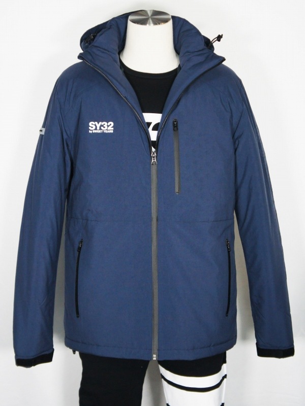 SY32 by SWEET YEARS��INSULATION EMBOSS HOODIE-10803��NAVY ���:37,400��