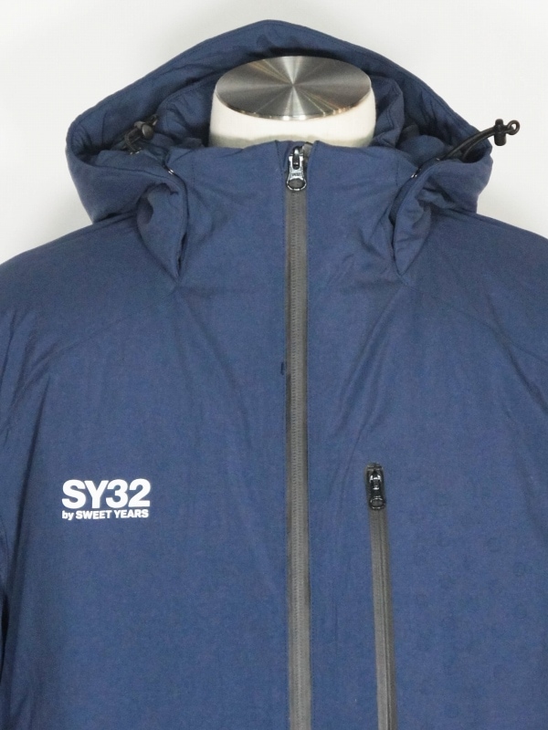 SY32 by SWEET YEARS��INSULATION EMBOSS HOODIE-10803��NAVY ���:37,400��