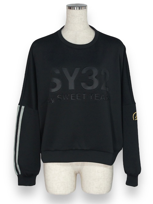��ǥ����� �ȥ졼�ʡ� WOMEN'S DOUBLE KNIT EMBOSS PULLOVER BLACK SY32 by SWEET YEARS �����磻�����ƥ����ȥ��Х����������ȥ��䡼��