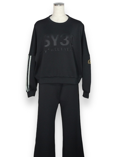 ��ǥ����� �ȥ졼�ʡ� WOMEN'S DOUBLE KNIT EMBOSS PULLOVER BLACK SY32 by SWEET YEARS �����磻�����ƥ����ȥ��Х����������ȥ��䡼��