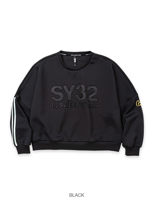 ��ǥ����� �ȥ졼�ʡ� WOMEN'S DOUBLE KNIT EMBOSS PULLOVER BLACK SY32 by SWEET YEARS �����磻�����ƥ����ȥ��Х����������ȥ��䡼��