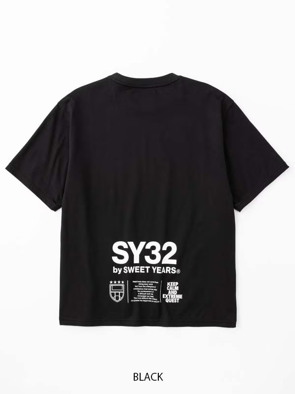 T MULTI LOGO GRAPHIC TEE BLACK SY32 by SWEET YEARS 磻ƥȥХȥ䡼