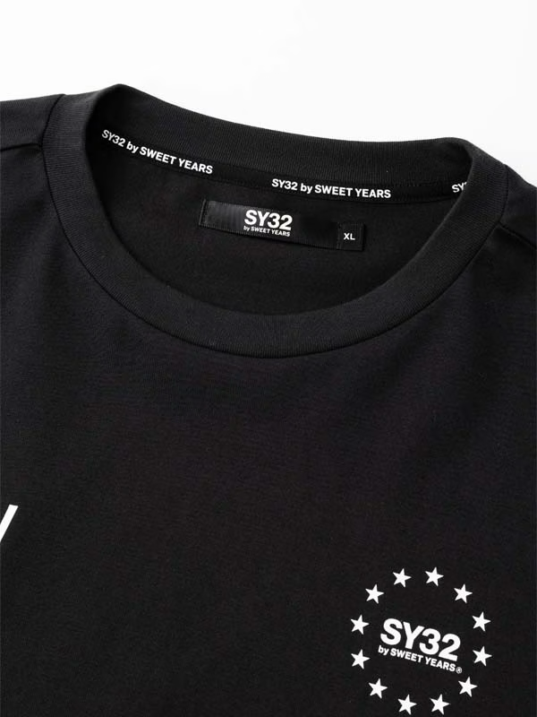 T MULTI LOGO GRAPHIC TEE BLACK SY32 by SWEET YEARS 磻ƥȥХȥ䡼
