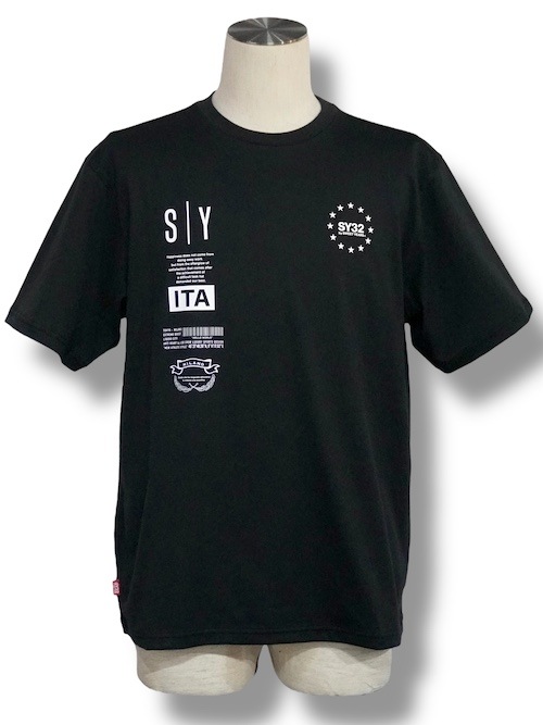 T MULTI LOGO GRAPHIC TEE BLACK SY32 by SWEET YEARS 磻ƥȥХȥ䡼