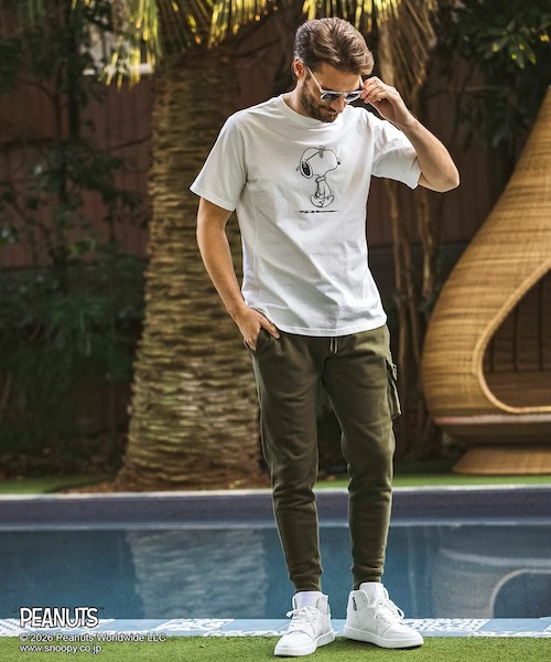 ���̡��ԡ� ���硼��������ȾµT����� �ۥ磻�� 1PIU1UGUALE3 RELAX ���Υԥ����Υ���������ȥ� ���å���