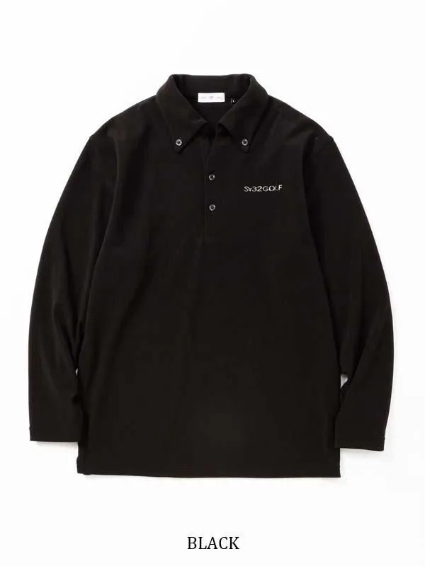 10%OFF �ݥ������ FLEECE MINI PILE COLLER SHIRTS MEN'S BLACK SY32 by SWEET YEARS GOLF