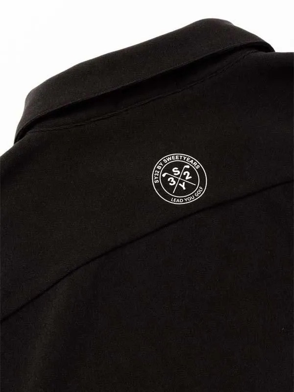 10%OFF �ݥ������ FLEECE MINI PILE COLLER SHIRTS MEN'S BLACK SY32 by SWEET YEARS GOLF