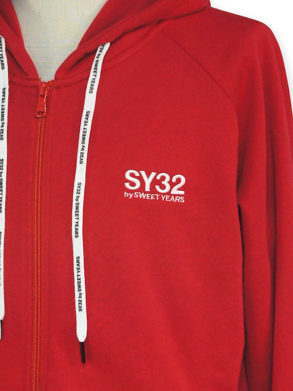 30%OFF SY32 by SWEET YEARS��BASIC ZIP HOODIE Ver.2.0��RED