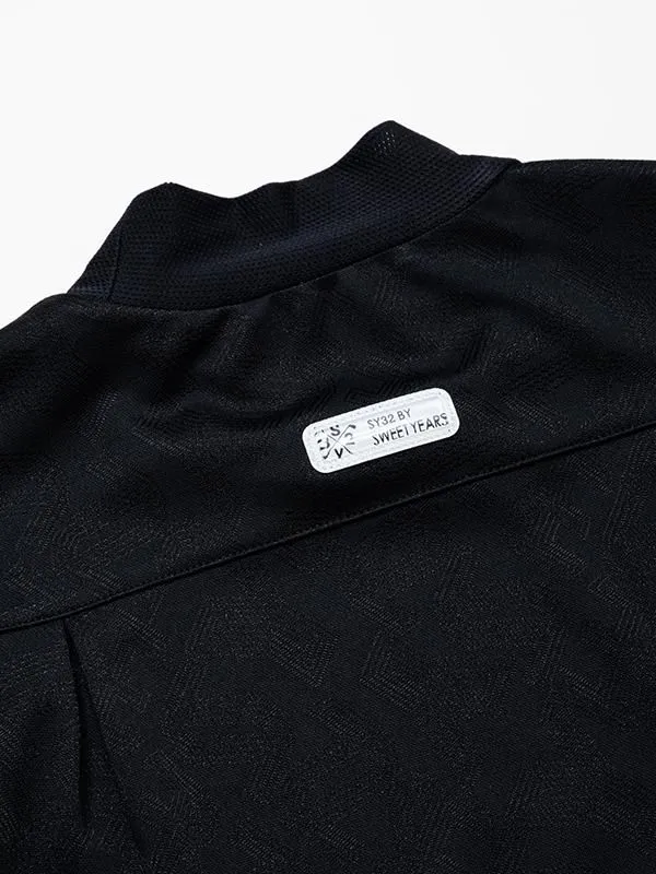ǥ åͥå ORIGINAL JQ SHORT SLEEVE MOCK BLACK SY32 GOLF 磻ƥȥХȥ䡼 