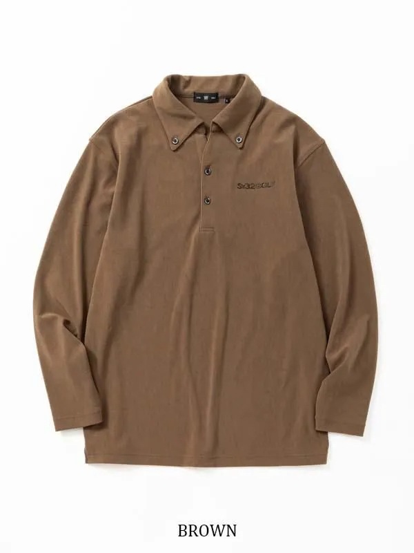 10%OFF �ݥ������ FLEECE MINI PILE COLLER SHIRTS MEN'S BROWN SY32 by SWEET YEARS GOLF