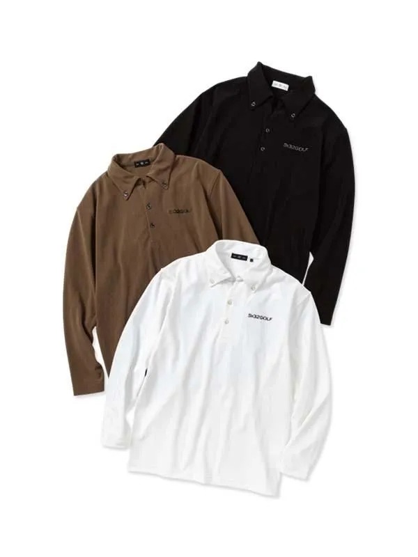 10%OFF �ݥ������ FLEECE MINI PILE COLLER SHIRTS MEN'S BROWN SY32 by SWEET YEARS GOLF