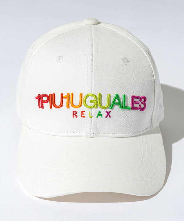 1piu1uguale3 ホワイトキャップ 刺繍ロゴ 1PIU1UGUALE3 RELAX ウノピュウノウグァーレトレ キャップ