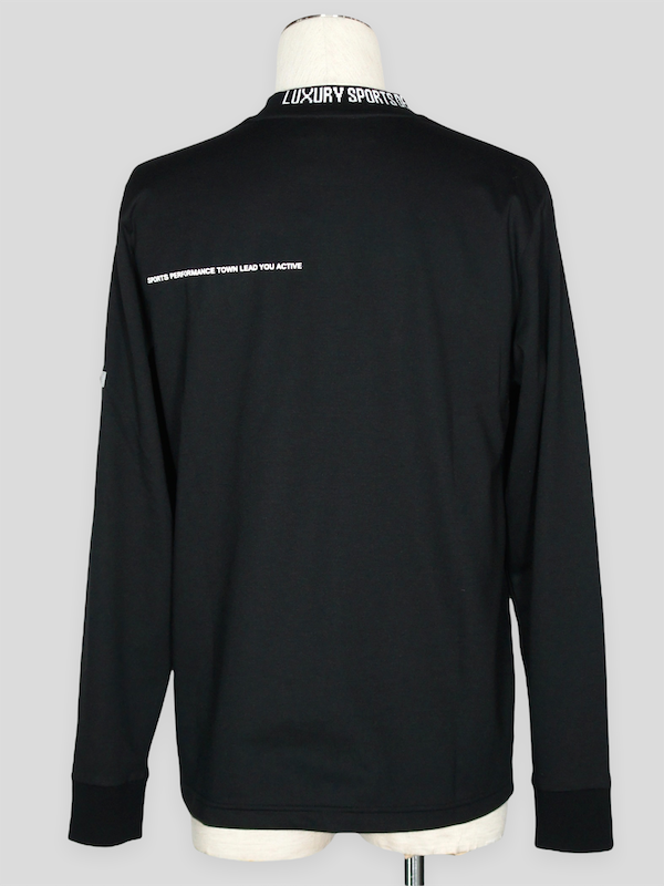 SY32 by SWEET YEARS��NECK DESIGNS L/S TEE��BLACK