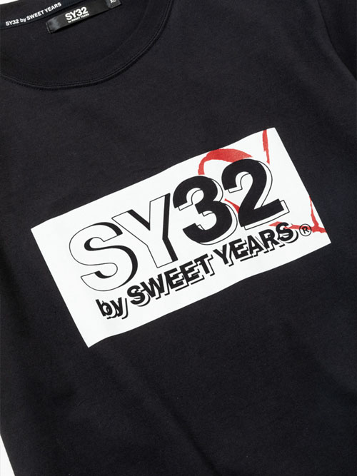 30%OFF T����� NEW BOX LOGO TEE BLACK��WHITE SY32 by SWEET YEARS �����磻�����ƥ��ȥ��Х����������ȥ��䡼��