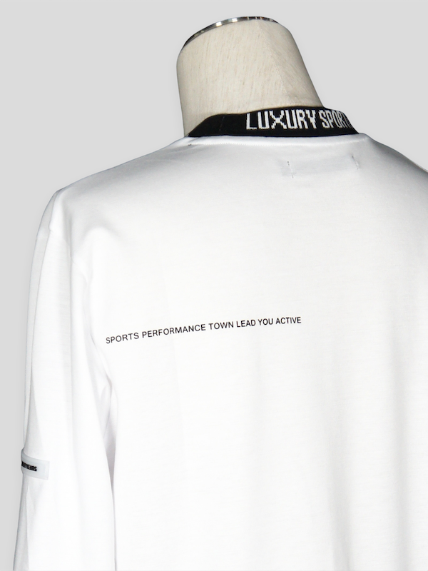 SY32 by SWEET YEARS��NECK DESIGNS L/S TEE��WHITE