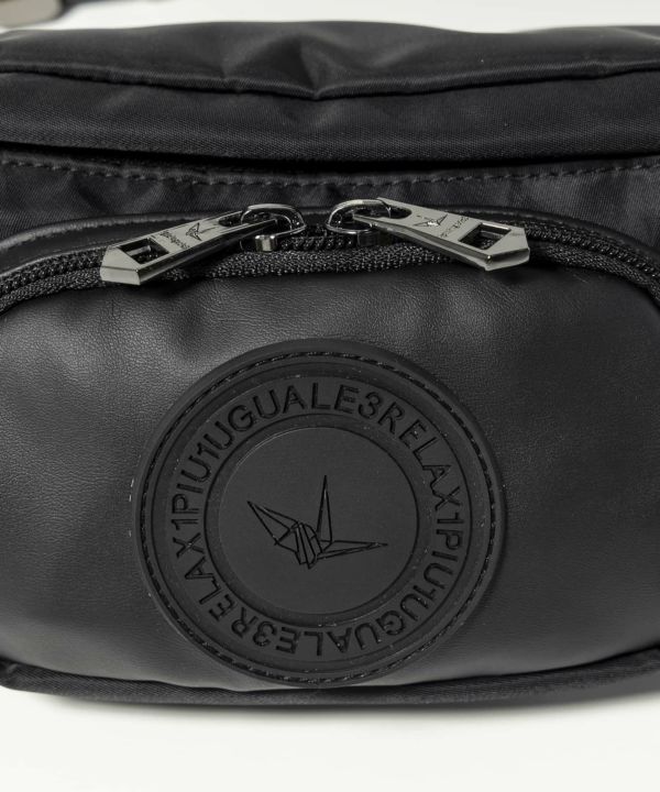 1PIU1UGUALE3 RELAX�֥ե������쥶���ݥ��åȥܥǥ��Хå���BLACK�ڥ��Υԥ����Υ���������ȥ� ���å�����