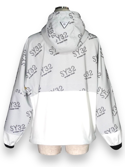 ��ǥ����� ����� ���硼�ȥ֥륾�� STRETCH GRAPHIC COMBI JACKET WOMEN'S WHITE SY32 by SWEET YEARS GOLF �����磻�����ƥ����ȥ��Х����������ȥ��䡼�� �����