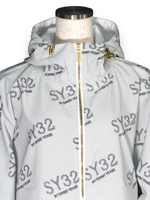 ��ǥ����� ����� ���硼�ȥ֥륾�� STRETCH GRAPHIC COMBI JACKET WOMEN'S WHITE SY32 by SWEET YEARS GOLF �����磻�����ƥ����ȥ��Х����������ȥ��䡼�� �����