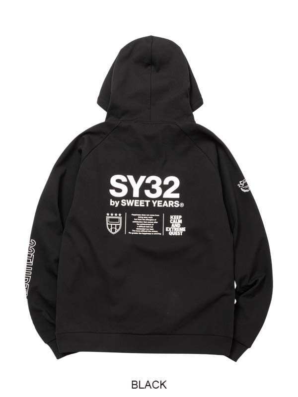 ZIP�ա��ǥ��� MULTI LOGO HIGH QUALITY ZIP HOODIE BLACK SY32 by SWEET YEARS �����磻�����ƥ��ȥ��Х����������ȥ��䡼��