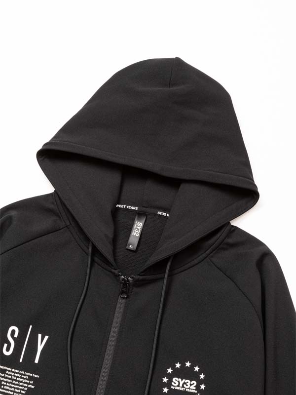 ZIP�ա��ǥ��� MULTI LOGO HIGH QUALITY ZIP HOODIE BLACK SY32 by SWEET YEARS �����磻�����ƥ��ȥ��Х����������ȥ��䡼��