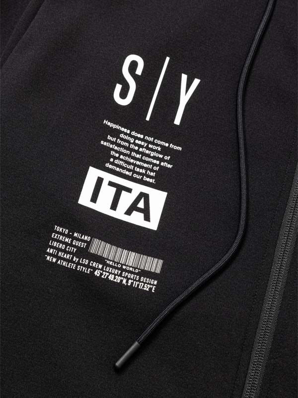 ZIP�ա��ǥ��� MULTI LOGO HIGH QUALITY ZIP HOODIE BLACK SY32 by SWEET YEARS �����磻�����ƥ��ȥ��Х����������ȥ��䡼��