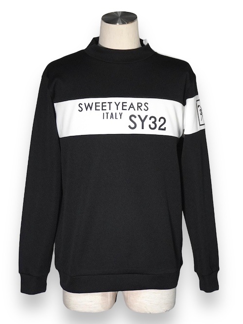 ��å��ͥå������ RECYCLE PINKARI BOTTON MOCK MEN'S BLACK SY32 by SWEET YEARS GOLF
