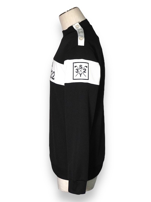 ��å��ͥå������ RECYCLE PINKARI BOTTON MOCK MEN'S BLACK SY32 by SWEET YEARS GOLF