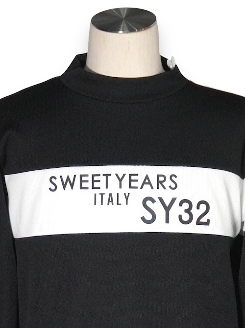 ��å��ͥå������ RECYCLE PINKARI BOTTON MOCK MEN'S BLACK SY32 by SWEET YEARS GOLF