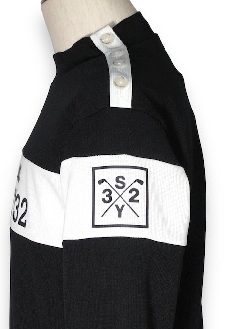 ��å��ͥå������ RECYCLE PINKARI BOTTON MOCK MEN'S BLACK SY32 by SWEET YEARS GOLF
