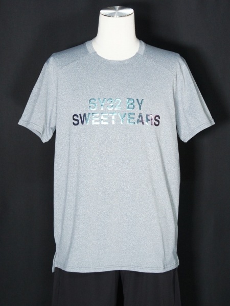 SY32 by SWEET YEARS��IRIDESCENT LOGO PRACTICE SHIRTS��GRAY