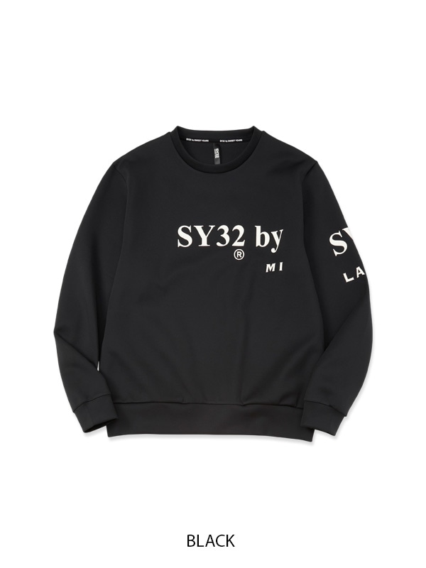 PO���롼 DOUBLEKNIT SEPARATE GRAPHIC CREW BLACK SY32 by SWEET YEARS �����磻�����ƥ����ȥ��Х����������ȥ��䡼��