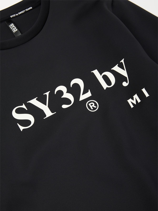 PO���롼 DOUBLEKNIT SEPARATE GRAPHIC CREW BLACK SY32 by SWEET YEARS �����磻�����ƥ����ȥ��Х����������ȥ��䡼��