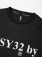 PO���롼 DOUBLEKNIT SEPARATE GRAPHIC CREW BLACK SY32 by SWEET YEARS �����磻�����ƥ����ȥ��Х����������ȥ��䡼��