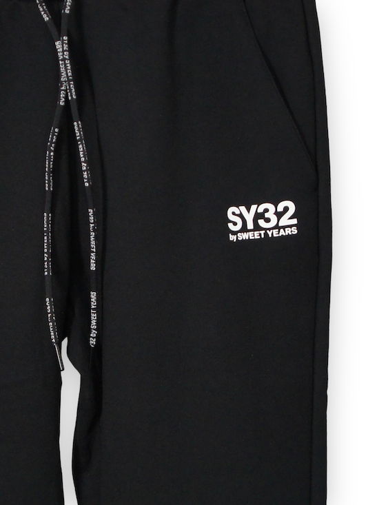 �������åȥѥ�� BACK BIG LOGO SWEAT PANTS BLACK��WHITE SY32 by SWEET YEARS �����磻�����ƥ����ȥ��Х����������ȥ��䡼��