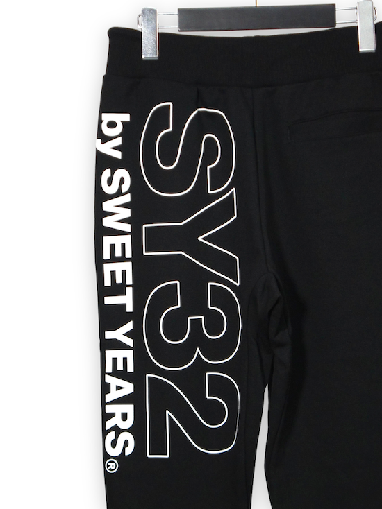 �������åȥѥ�� BACK BIG LOGO SWEAT PANTS BLACK��WHITE SY32 by SWEET YEARS �����磻�����ƥ����ȥ��Х����������ȥ��䡼��