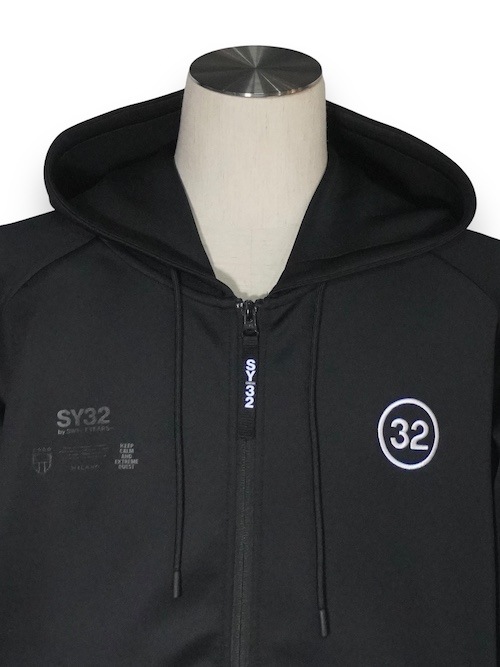ZIP�ա��ǥ��� DOUBLE KNIT EMBROIDERY LOGO ZIP HOODIE BLACK SY32 by SWEET YEARS �����磻�����ƥ��ȥ��Х����������ȥ��䡼��