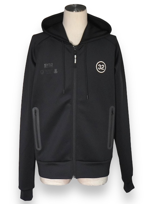 ZIP�ա��ǥ��� DOUBLE KNIT EMBROIDERY LOGO ZIP HOODIE BLACK SY32 by SWEET YEARS �����磻�����ƥ��ȥ��Х����������ȥ��䡼��