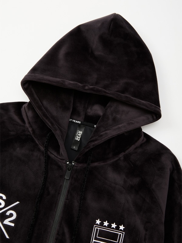 ZIP�ա��ǥ��� VELOUR 3 LAYER ZIP HOODIE BLACK SY32 by SWEET YEARS �����磻�����ƥ��ȥ��Х����������ȥ��䡼��