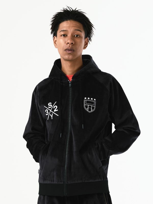 ZIP�ա��ǥ��� VELOUR 3 LAYER ZIP HOODIE BLACK SY32 by SWEET YEARS �����磻�����ƥ��ȥ��Х����������ȥ��䡼��