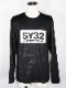 SY32 by SWEET YEARS��EMBOSS CAMO BOX LOGO L/S TEE��BLACK��WHITE