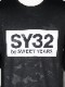 SY32 by SWEET YEARS��EMBOSS CAMO BOX LOGO L/S TEE��BLACK��WHITE