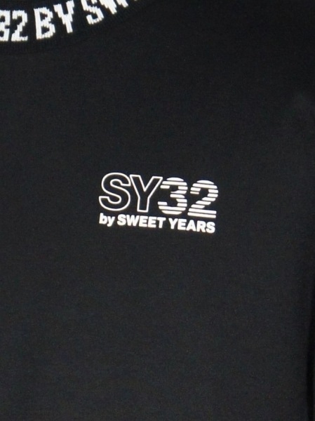 SY32 by SWEET YEARS��TAPE DESIGN L/S TEE��BLACK