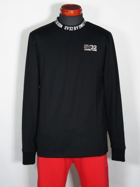 SY32 by SWEET YEARS��TAPE DESIGN L/S TEE��BLACK