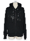 SY32 by SWEET YEARS��SLASH BIG LOGO ZIP HOODIE��BLACK��BLACK