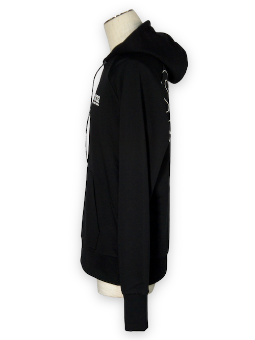 SY32 by SWEET YEARS��SLASH BIG LOGO PO HOODIE��BLACK��WHITE