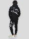 SY32 by SWEET YEARS��SLASH BIG LOGO PO HOODIE��BLACK��WHITE