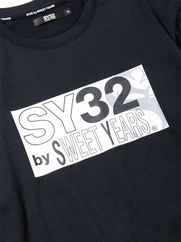 ĹµT ֥å SY LOGO MIX LOGO BOX L/S TEE BLACK SY32 by SWEET YEARS