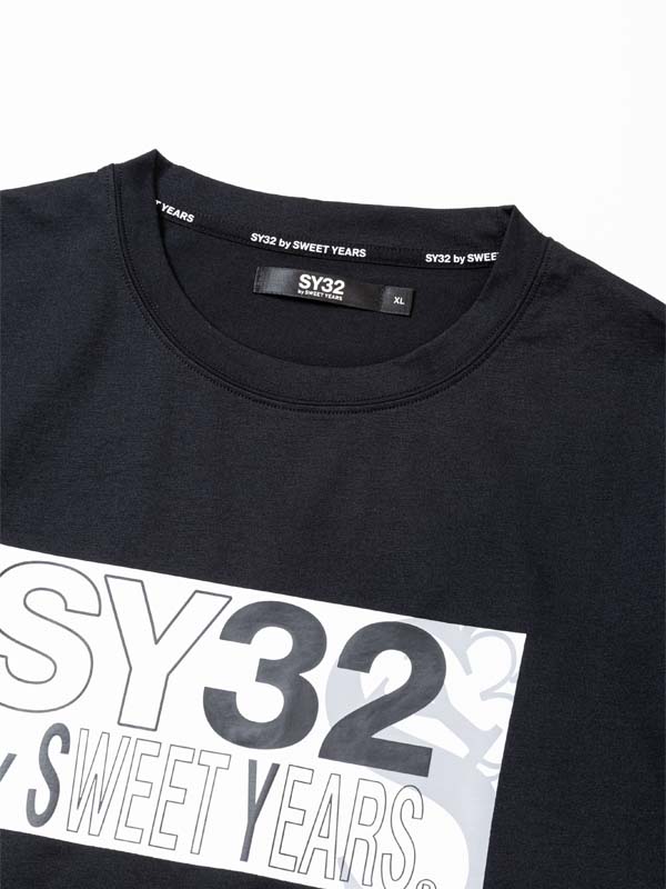 ĹµT ֥å SY LOGO MIX LOGO BOX L/S TEE BLACK SY32 by SWEET YEARS