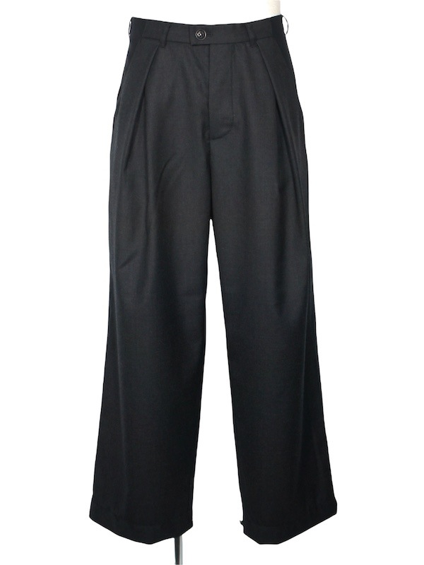 eofm「WIDE PANTS WOOL SURGE」 CHACOAL【イオフム】 | ボトムス eofm「WIDE PANTS WOOL SURGE」 CHACOAL【イオフム】 | ボトムス